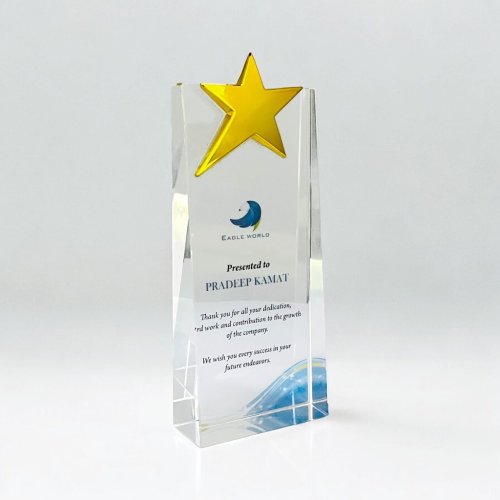 Crystal Star Recognition Award Trophy