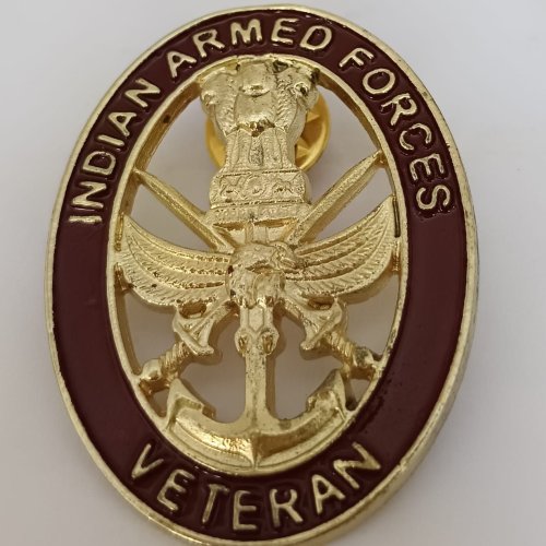 Custom Military Veteran Enamel Badge