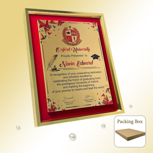 Golden Academic Excellence Recognition Frame