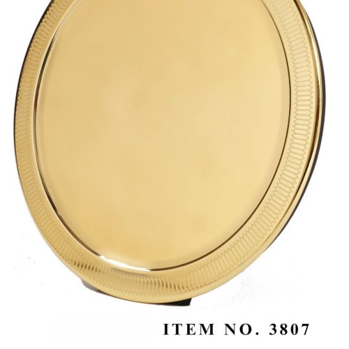 Golden Finish Round Memento Plate
