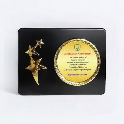 Golden Star Emblem Achievement Plaque