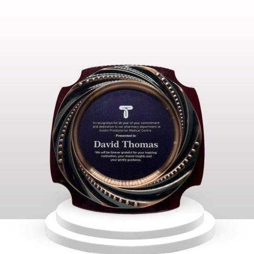 Premium Circular Executive Recognition Plaque