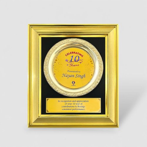 Royal Golden Decade Celebration Plaque