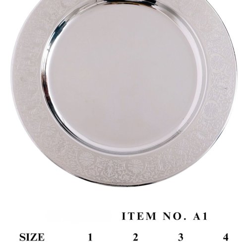 Silver Plated Round Memento Plate