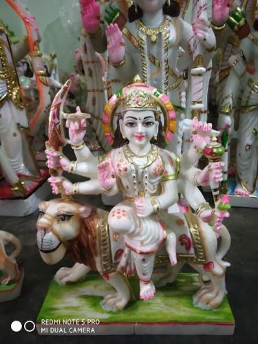 Decorative Marble Hindu Goddess Durga Statue