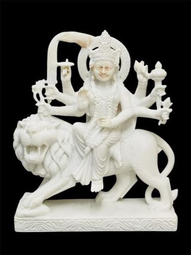 Hindu Goddess Durga Marble Statue