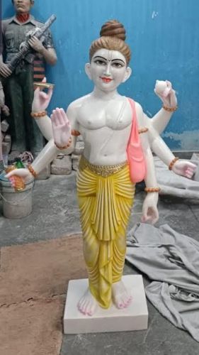 Lord Dattatreya White Marble Statue