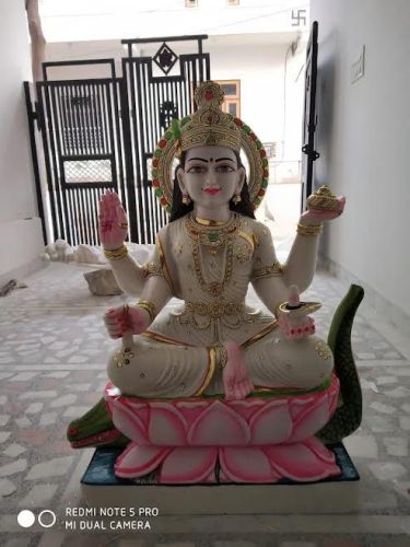 White Marble Statue of Goddess Lakshmi