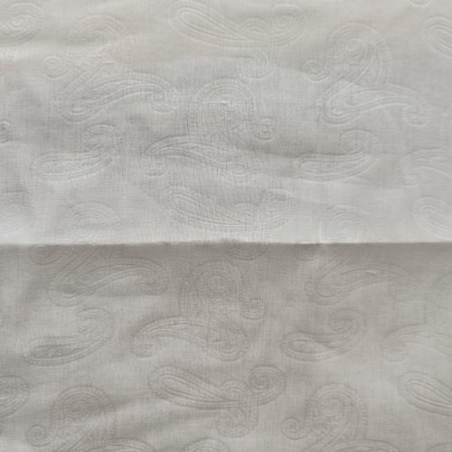 Cream Cotton Self Jacquard Fabric