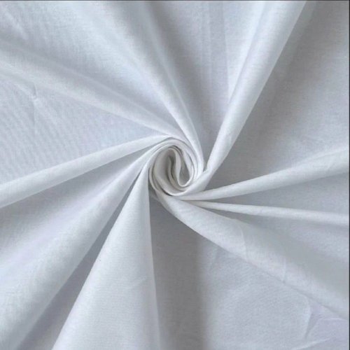 White Cotton Lycra Fabric