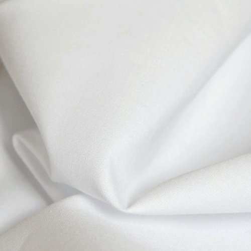 White Cupro Poplin Fabric
