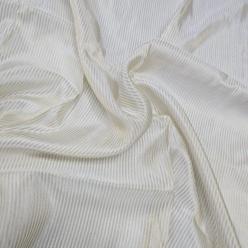 White Super Ggt Self Lurex Fabric