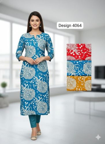 Women Daily Wear Printed Rayon Kurti