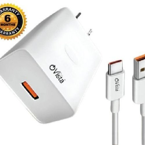 Ovista 18W Fast Charging Adapter with Type C Charging Cable