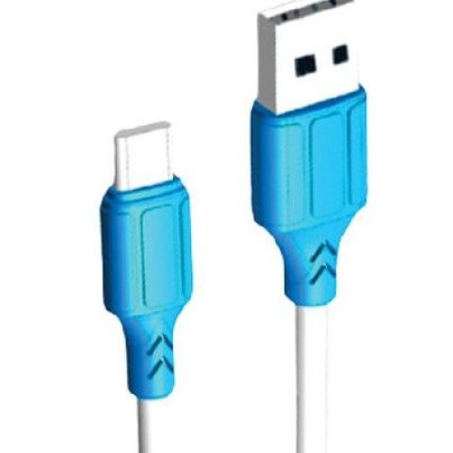 White Blue Micro USB Charging Cable