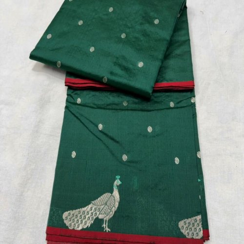 Hand Border Taraj Pallu All Over Booti Pattu Soft Silk Saree