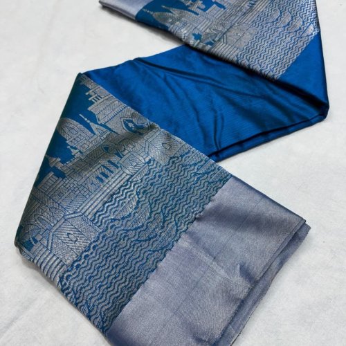 Hand Border Taraj Pallu Pattu Soft Silk Saree