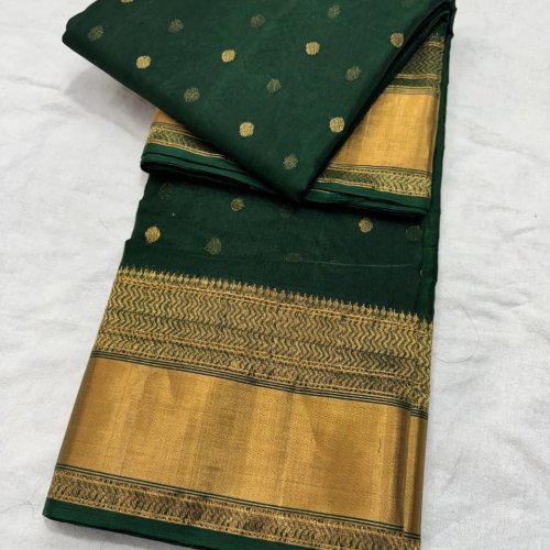 Handloom All Over Booti Taraj Pallu Katan Silk Saree