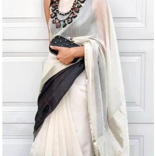 Handloom Mashroom Border Raw Mango Pattu Soft Silk Sarees