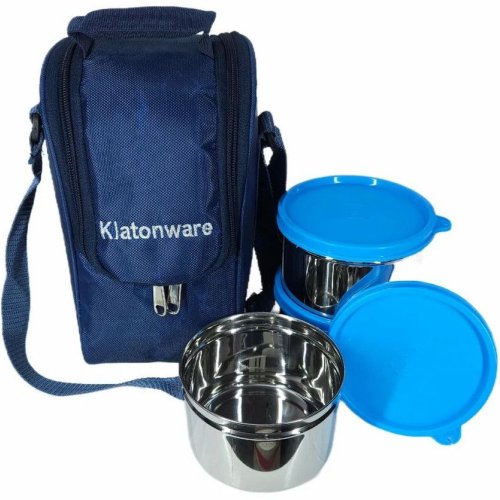 Triple Container Stainless Steel Insulated Lunch Bag