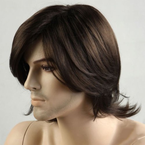 Mens Brown Hair Wig