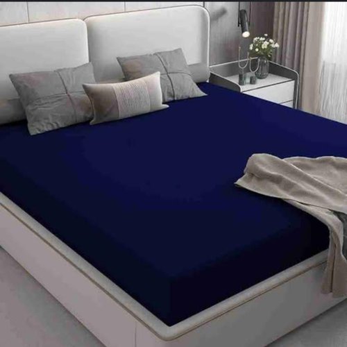 Blue Waterproof Fitted Terry Mattress Protector