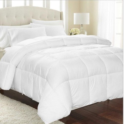 White Microfiber Ultrasonic Comforter