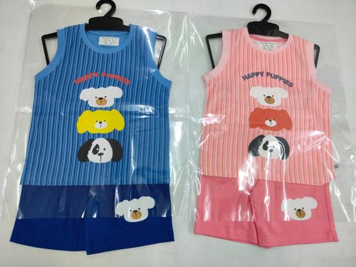 Boys Cotton Sleeveless T-Shirt Shorts Set