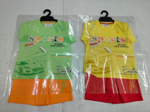 Boys Cotton Sports Theme T-Shirt Shorts Set