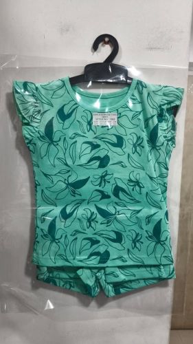 Girls Leaf Print Cotton Cord Set