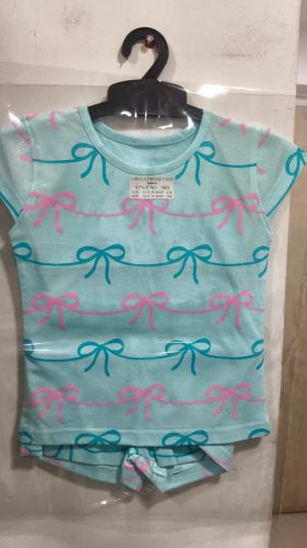 Girls Soft Cotton Bow Print Co-ord Set