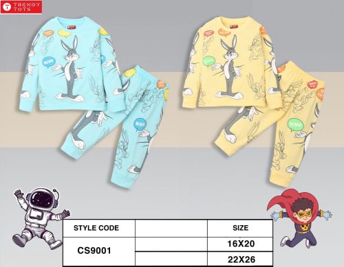 Kids Bunny Cartoon Sweatshirt Jogger Set