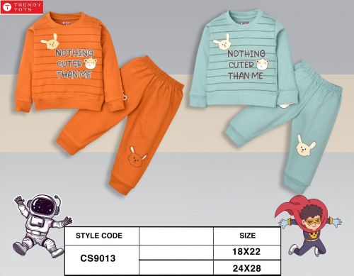 Kids Cute Printed Sweatshirt Jogger Set