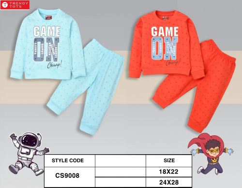 Kids Printed Sweatshirt Jogger Winter Set