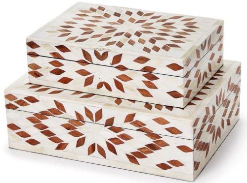 Handcrafted Bone Inlay Storage Box