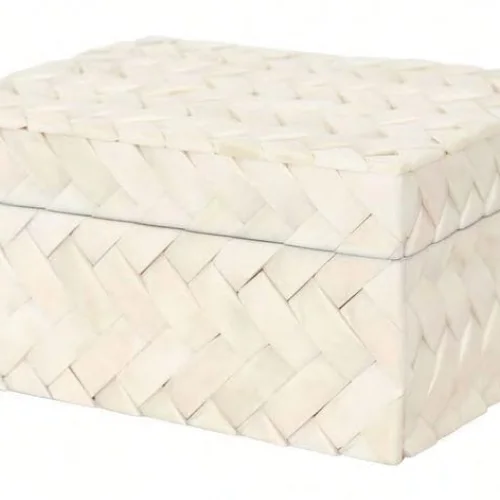 Ivory Bone Inlay Artemis Decorative Storage Box