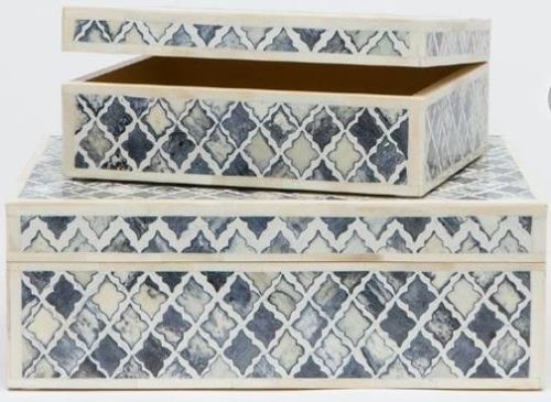 Luxury Bone Inlay Trinket Box