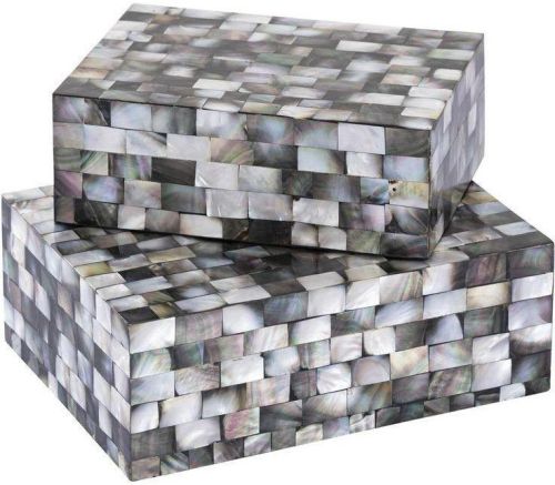 Mother of Pearl Inlay Rectangular Storage Box Set