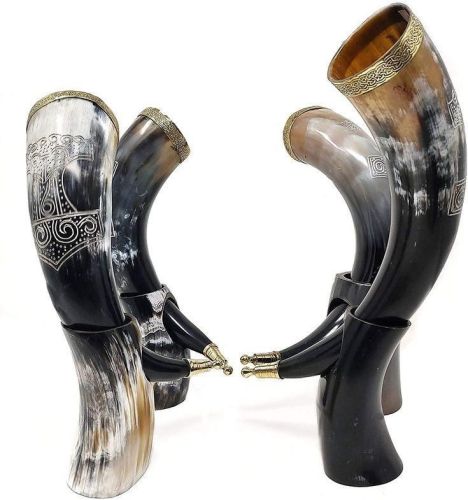 Natural Real Horn Handmade Viking Beer Mug