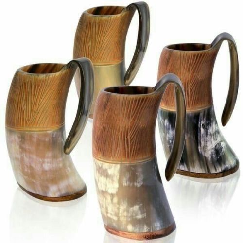 Viking Natural Horn Beer Mug 700ML