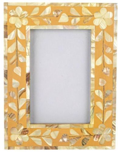 Yellow Floral Decorative Photo Frame