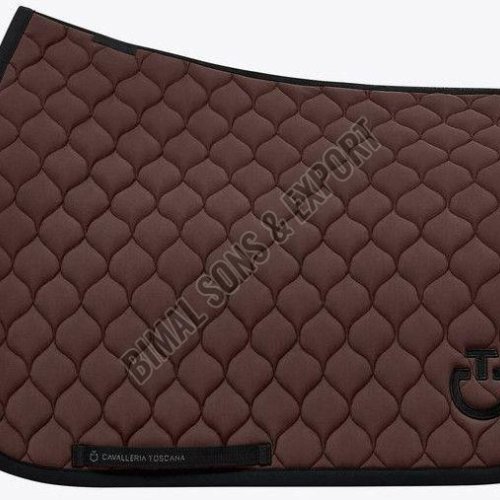 Brown Circular Quilted Saddle Pad