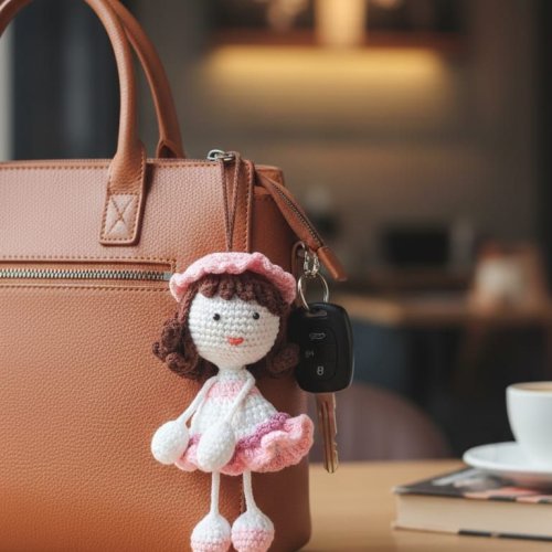 Handmade Crochet Doll Keychain