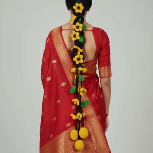 Handmade Crochet Floral Parandi