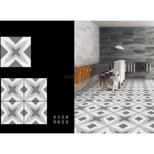 Geometric Pattern Porcelain Floor Tile