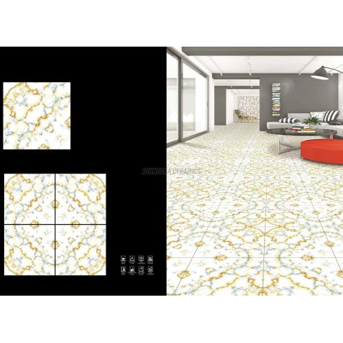 Golden Mirage Pattern Glossy Porcelain Floor Tile
