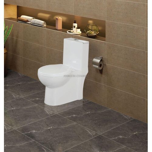 White Ceramic One Piece Floor Mounted Western Toilet