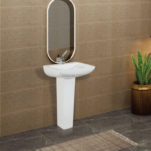 White Ceramic Pedestal Wash Basin