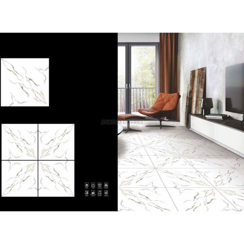 White Glossy Porcelain Floor Tile