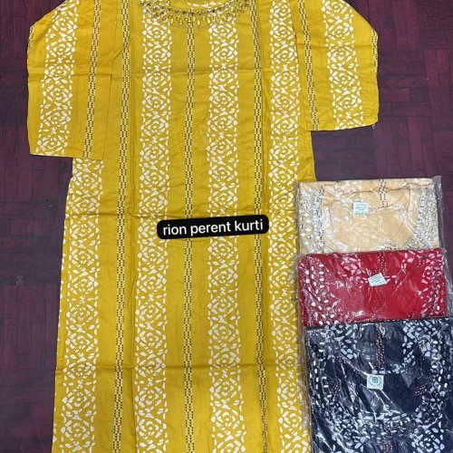 Ladies Rayon Printed Straight Casual Kurti